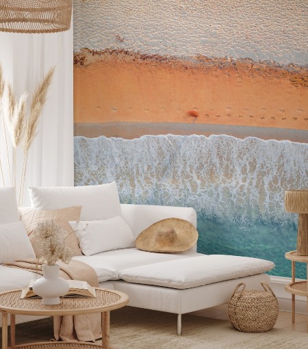 Seashore photowallpaper Scandiwall