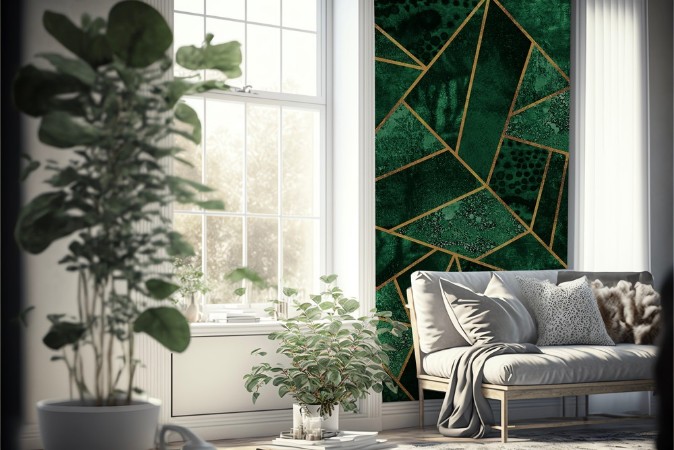Deep Emerald photowallpaper Scandiwall