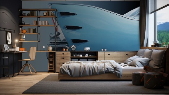 American classic car Belvedere 1960 Tail fin photowallpaper Scandiwall