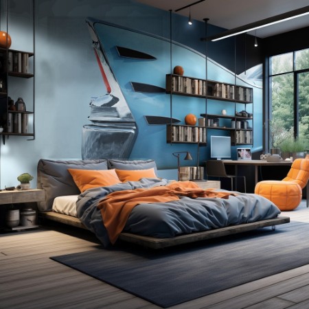 American classic car Belvedere 1960 Tail fin photowallpaper Scandiwall