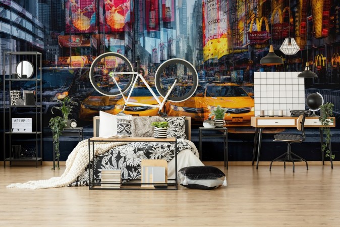 A taxi for christmas photowallpaper Scandiwall