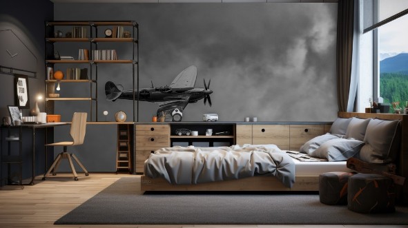 The Silver Spitfire photowallpaper Scandiwall