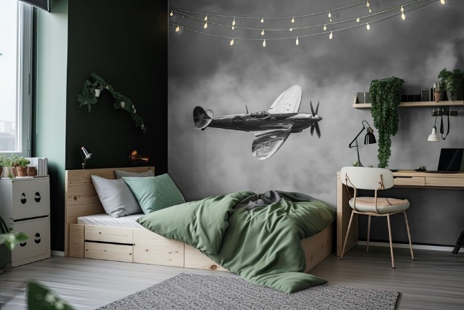 The Silver Spitfire photowallpaper Scandiwall