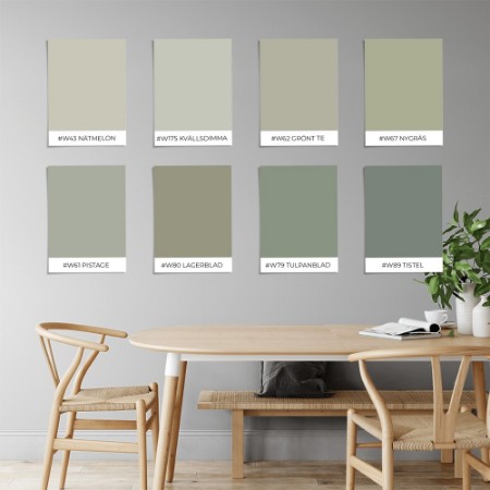 Swatchkit Grön färgskala paint 