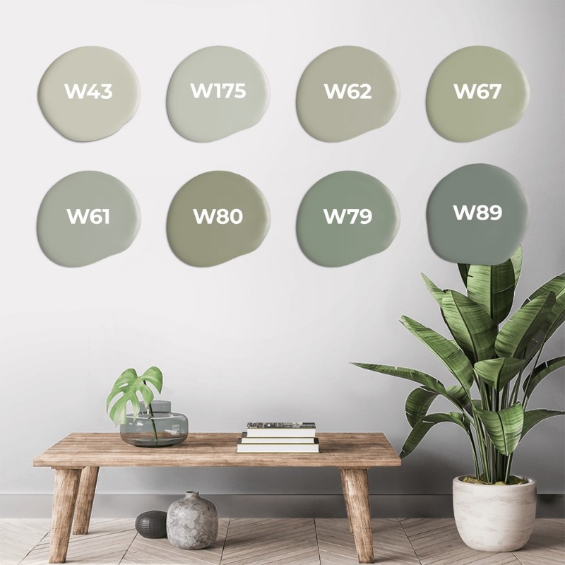 Swatchkit Grön färgskala paint 