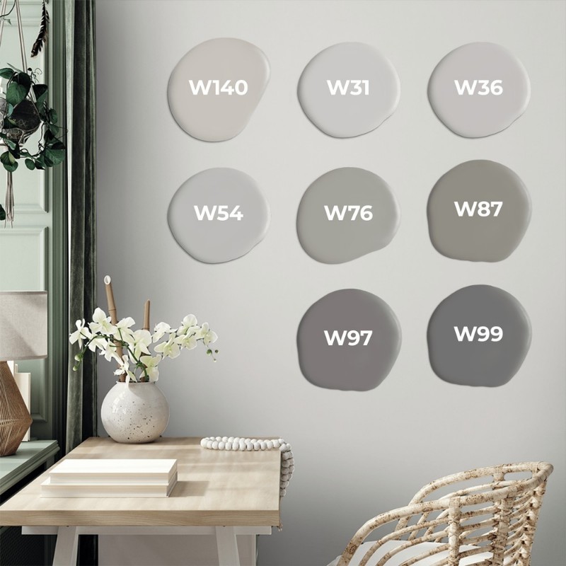 Swatchkit Grå färgskala paint 