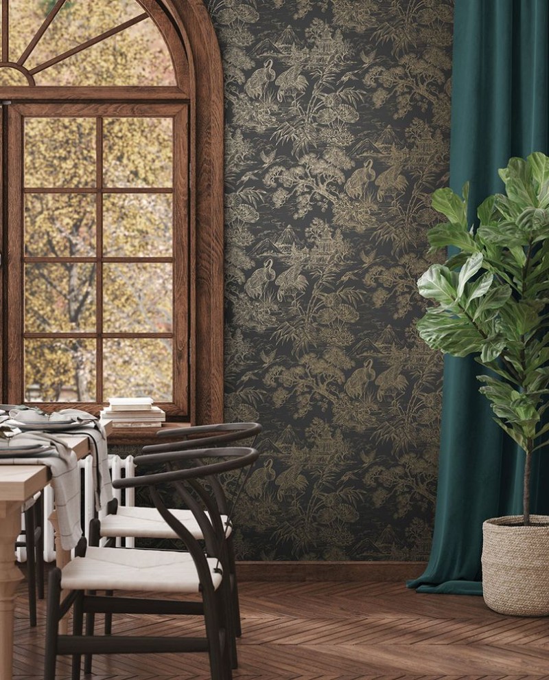 Natoru Charcoal Gold - 91701 wallpaper Holden Decor