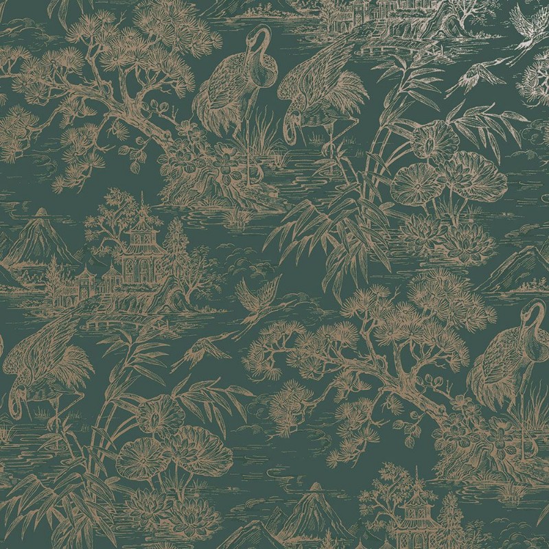 Natoru Aqua Gold - 91702 wallpaper Holden Decor
