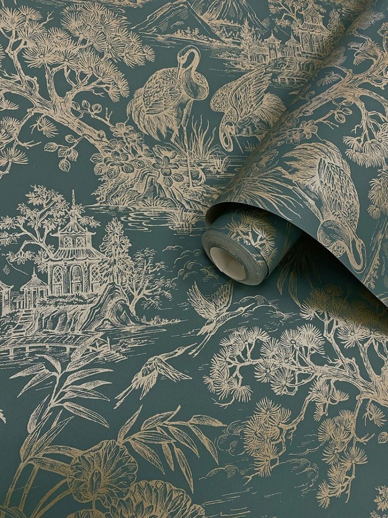 Natoru Aqua Gold - 91702 wallpaper Holden Decor