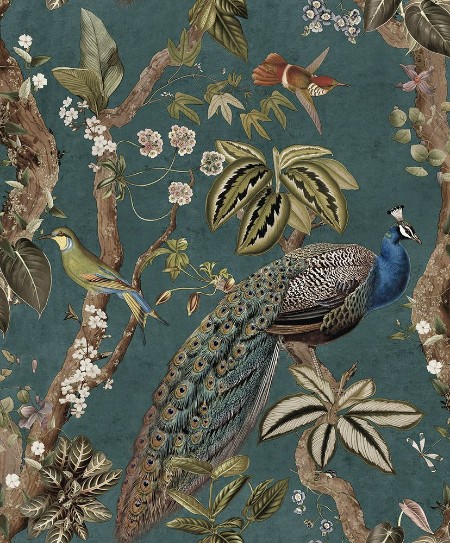 Cassia Aqua - 91742 wallpaper Holden Decor