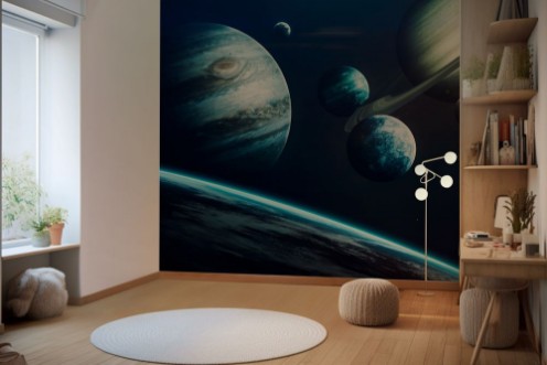 Planets of the Solar system photowallpaper Scandiwall