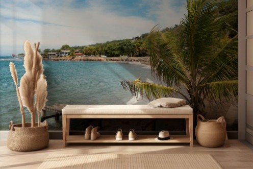 Honduras Island Town photowallpaper Scandiwall