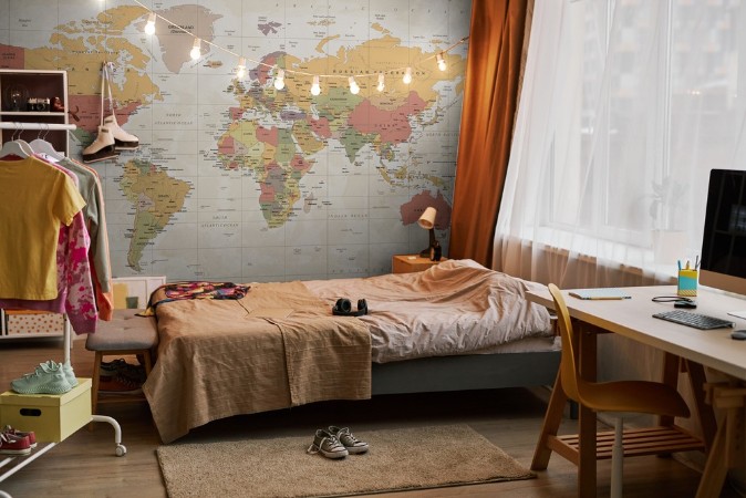 Vintage World Map - Vector Illustration photowallpaper Scandiwall