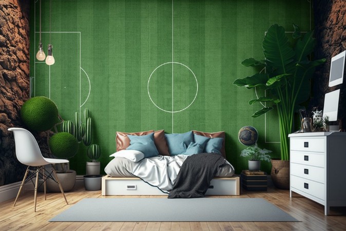 Soccer Field photowallpaper Scandiwall