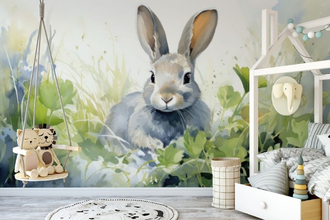 Cute Rabbits photowallpaper Wallpassion