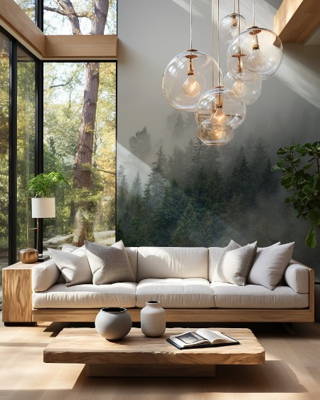 Foggy Morning 2 photowallpaper Scandiwall