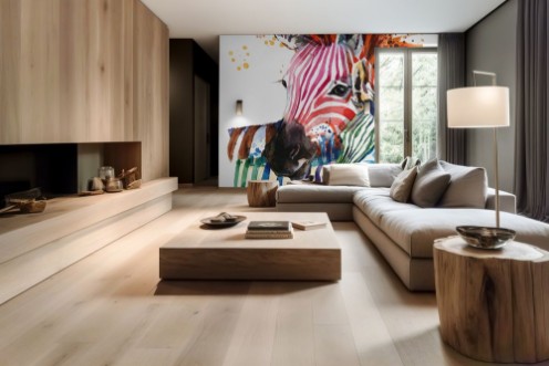 Zebra illustration photowallpaper Scandiwall