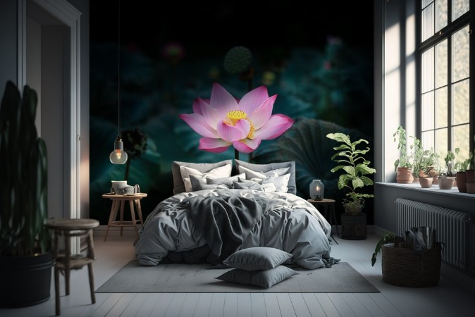 Lotus Flower photowallpaper Scandiwall