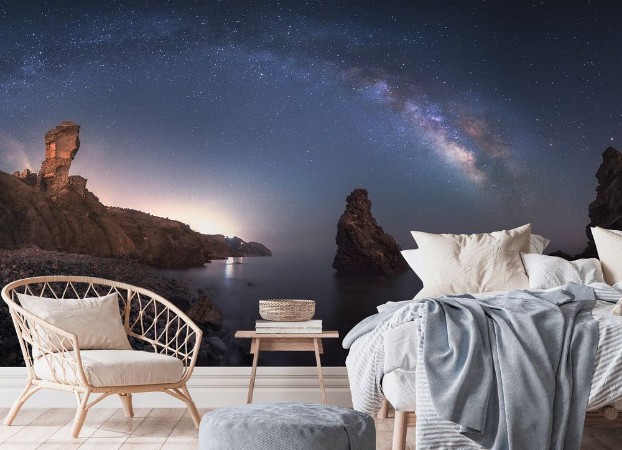 Sea of galaxies photowallpaper Scandiwall