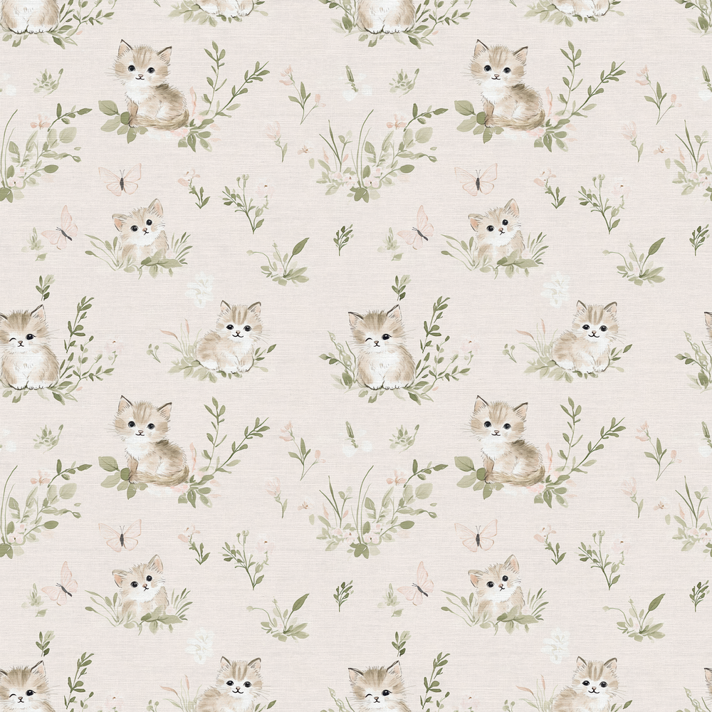 Curious kitten Soft Pink - 1026801-01 wallpaper Wallpassion