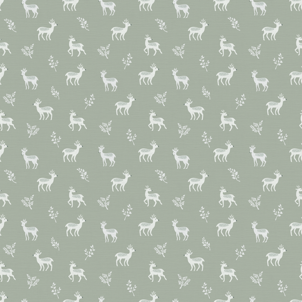 Dear deer Dusty Green miniature - 1027601-01 wallpaper Wallpassion