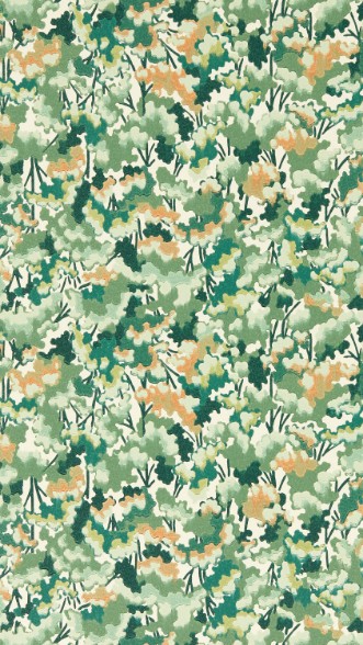 Tree Tops Forest/Clay/Evergreen - HRTW113120 wallpaper Harlequin