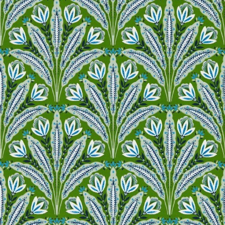 Attingham Cobalt/Green - W0193/01 wallpaper 
