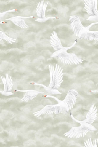 Clouds Swans - 9414W wallpaper Boråstapeter