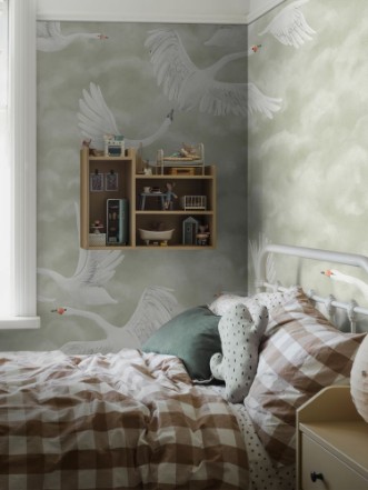 Clouds Swans - 9414W wallpaper Boråstapeter