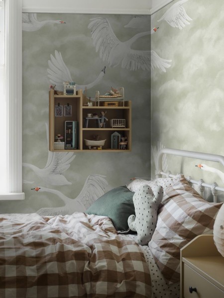 Clouds Swans - 9414W wallpaper Boråstapeter