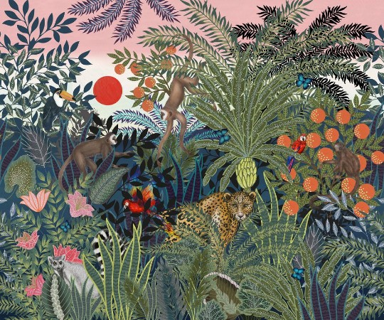 Jungle Wall Animals - 9426W wallpaper Boråstapeter