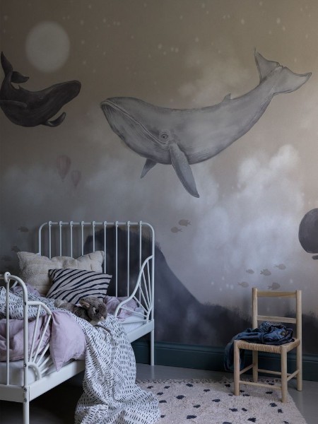 Whales in the sky - 9456W wallpaper Boråstapeter