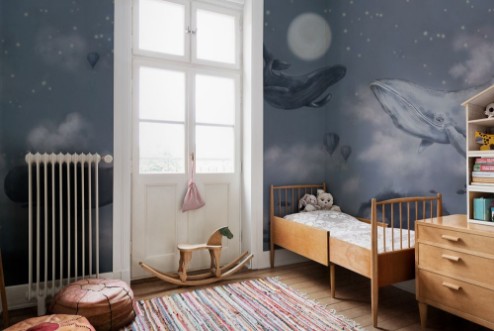 Whales in the sky - 9457W wallpaper Boråstapeter