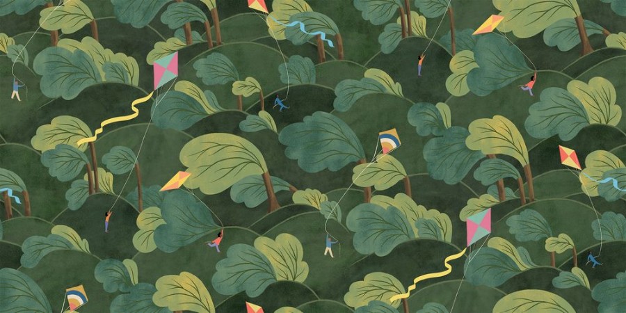 A Windy Day - 9621W wallpaper Boråstapeter