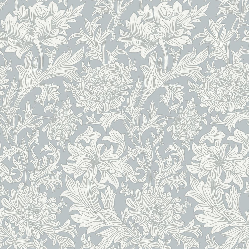Chrysanthemum Toile Mineral Blue - 217561 wallpaper William Morris