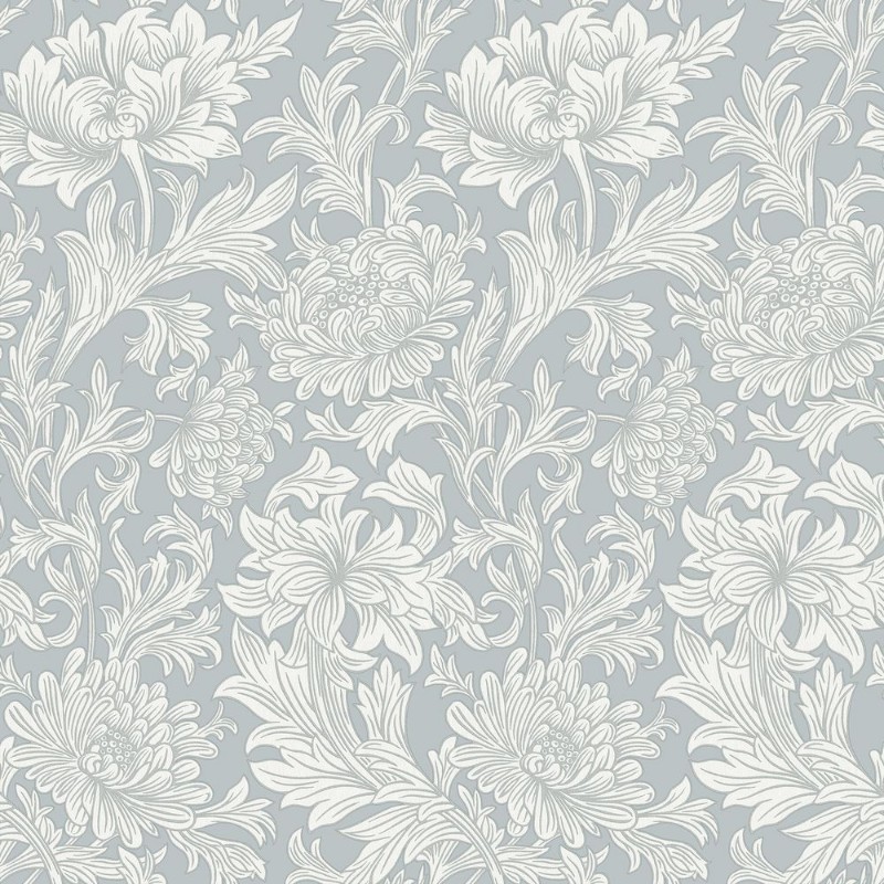 Chrysanthemum Toile Mineral Blue - 217561 wallpaper William Morris
