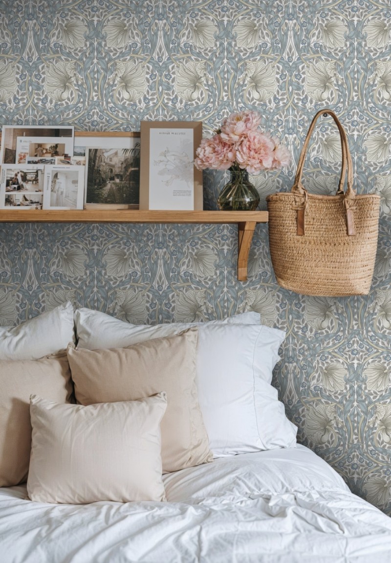 Pimpernel Blue/Stone - 217537 wallpaper 