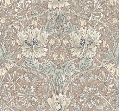 Pure Honeysuckle & Tulip Soft Russet - 217543 wallpaper William Morris