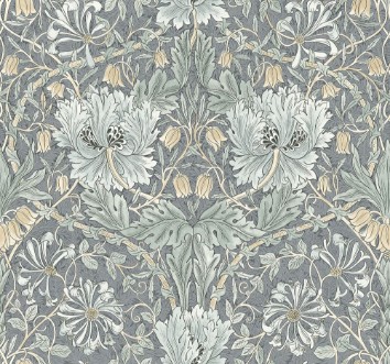 Pure Honeysuckle & Tulip Mineral Blue/Sage - 217544 wallpaper William Morris