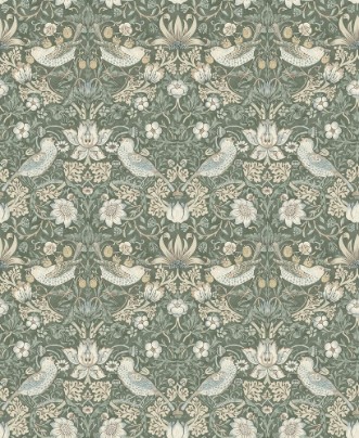 Strawberry Thief Evergreen - 217545 wallpaper William Morris