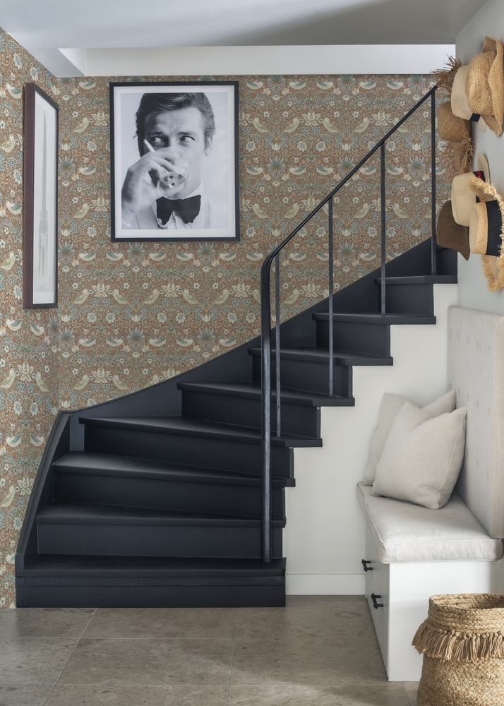 Strawberry Thief Oaknut/Woad - 217546 wallpaper William Morris