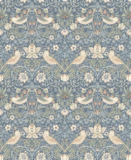 Strawberry Thief Ink/Nettle - 217547 wallpaper William Morris