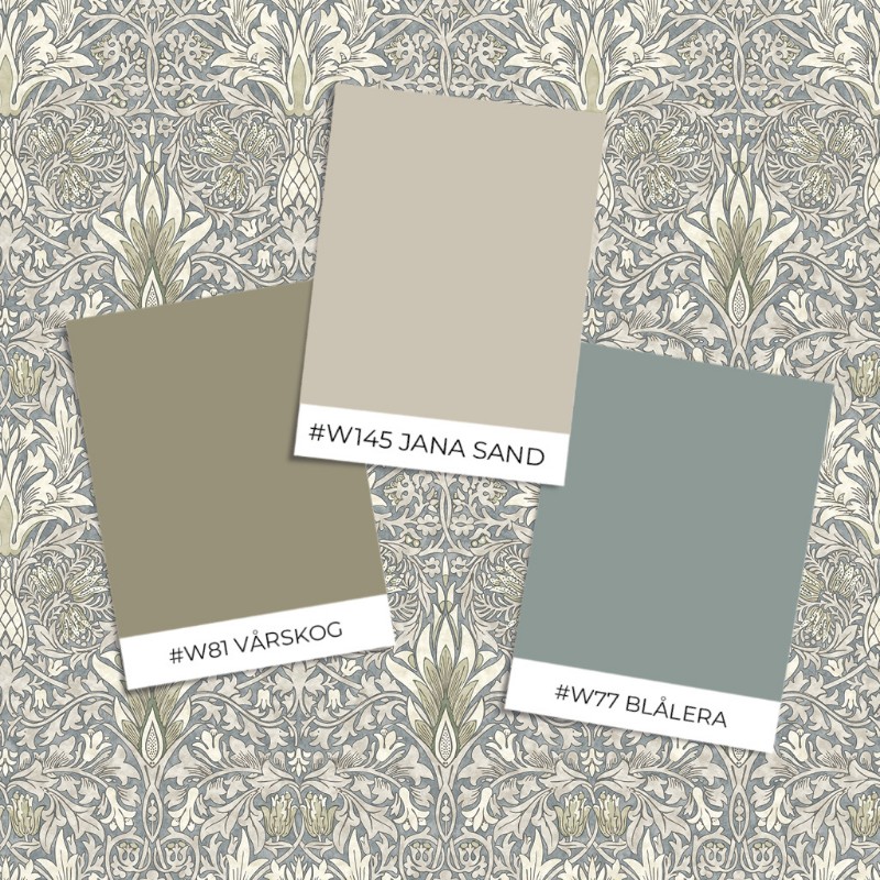 Snakeshead Flint/Thyme - 217549 wallpaper William Morris