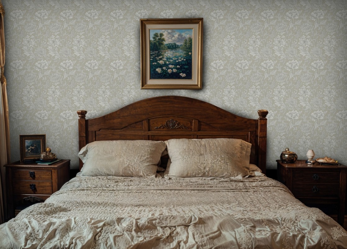 Chrysanthemum Toile Bayleaf - 217562 wallpaper William Morris