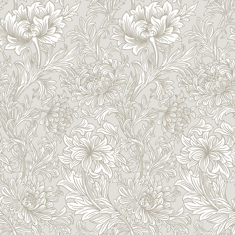 Chrysanthemum Toile Stone - 217559 wallpaper William Morris