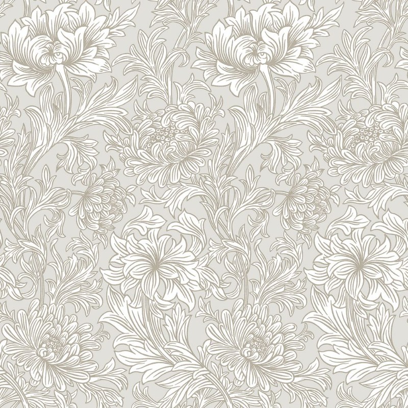 Chrysanthemum Toile Stone - 217559 wallpaper William Morris