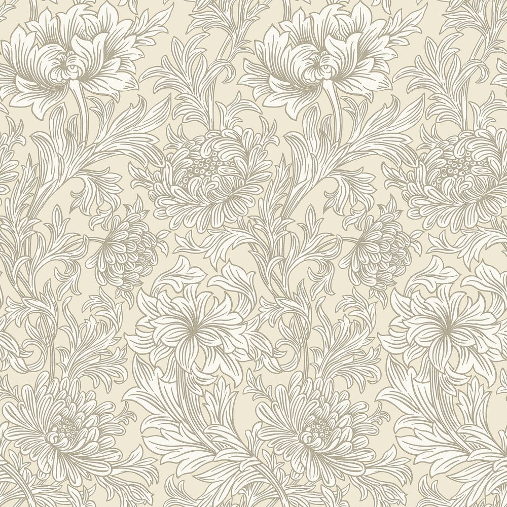 Chrysanthemum Toile Wheat - 217560 wallpaper William Morris