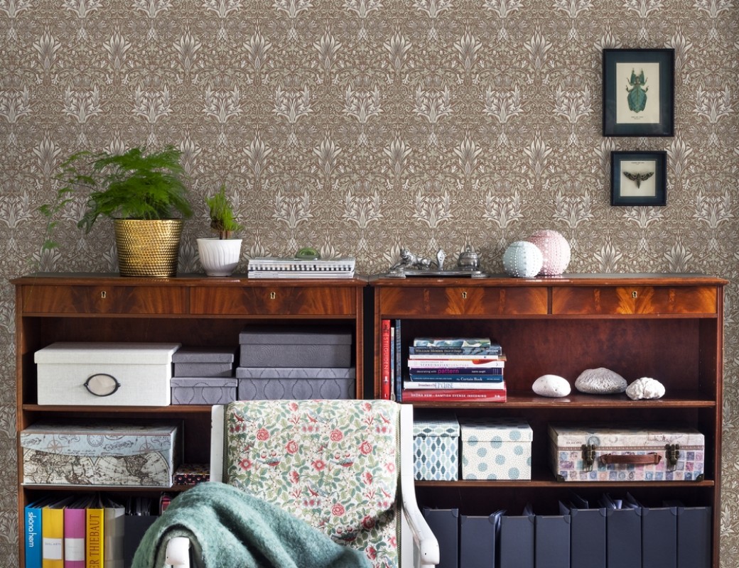 Snakeshead Oaknut/Flax - 217550 wallpaper William Morris