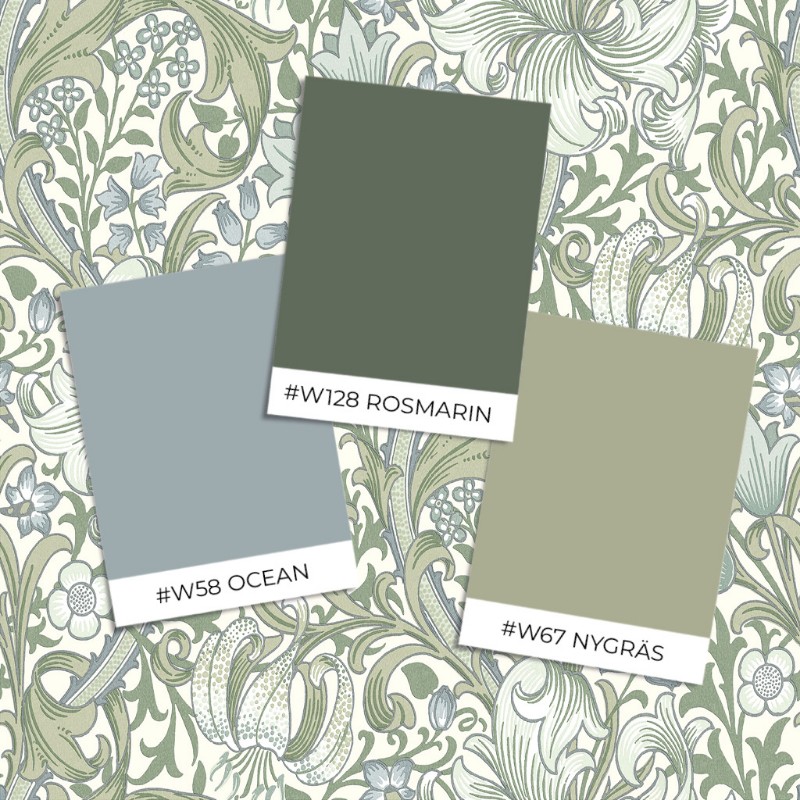 Coloring Golden Lily - Thyme - 217553 - 04748-01 paint William Morris