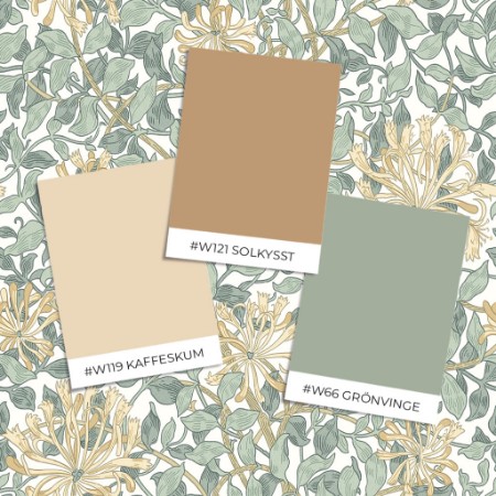Coloring Honeysuckle - Sage/Wheat - 217558 - 04753-01 paint William Morris
